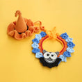 Load image into Gallery viewer, Halloween cat Costumes Halloween Witch Hat And Bib Scarf Set Pet Collar,Pumpkin Beret Hat
