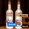 Load image into Gallery viewer, Merry And Bright Together - Personalized Bottle Lamp
