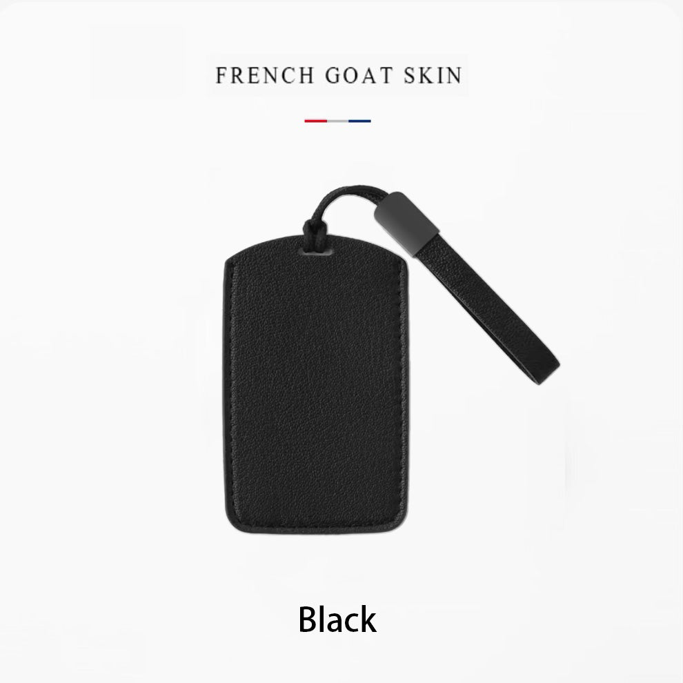 Leather Key Cover with Tesla ( Free embossing of mobile phone number on the leather strap )