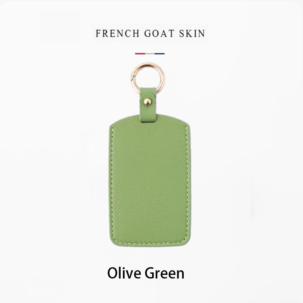 Leather Key Cover with Tesla ( Free embossing of mobile phone number on the leather strap )