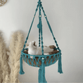 Load image into Gallery viewer, Handmade Boho Macrame Cat Hammock Hanging Cat Bed
