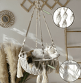 Load image into Gallery viewer, Handmade Boho Macrame Cat Hammock Hanging Cat Bed
