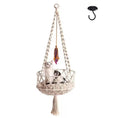 Load image into Gallery viewer, Handmade Boho Macrame Cat Hammock Hanging Cat Bed
