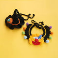 Load image into Gallery viewer, Halloween cat Costumes Halloween Witch Hat And Bib Scarf Set Pet Collar,Pumpkin Beret Hat
