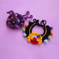 Load image into Gallery viewer, Halloween cat Costumes Halloween Witch Hat And Bib Scarf Set Pet Collar,Pumpkin Beret Hat
