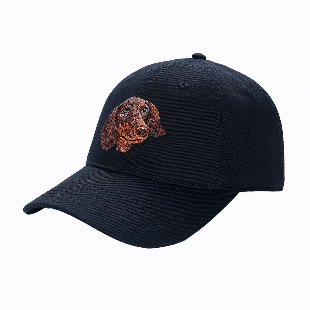 Custom Lifelike Dog Breed Embroidered Baseball Cap - 100% Premium Cotton Dad Hat