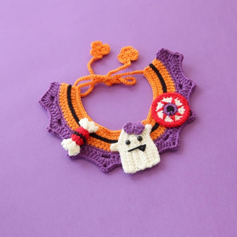Halloween cat Costumes Halloween Witch Hat And Bib Scarf Set Pet Collar,Pumpkin Beret Hat