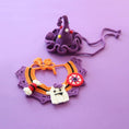 Load image into Gallery viewer, Halloween cat Costumes Halloween Witch Hat And Bib Scarf Set Pet Collar,Pumpkin Beret Hat
