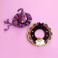Load image into Gallery viewer, Halloween cat Costumes Halloween Witch Hat And Bib Scarf Set Pet Collar,Pumpkin Beret Hat
