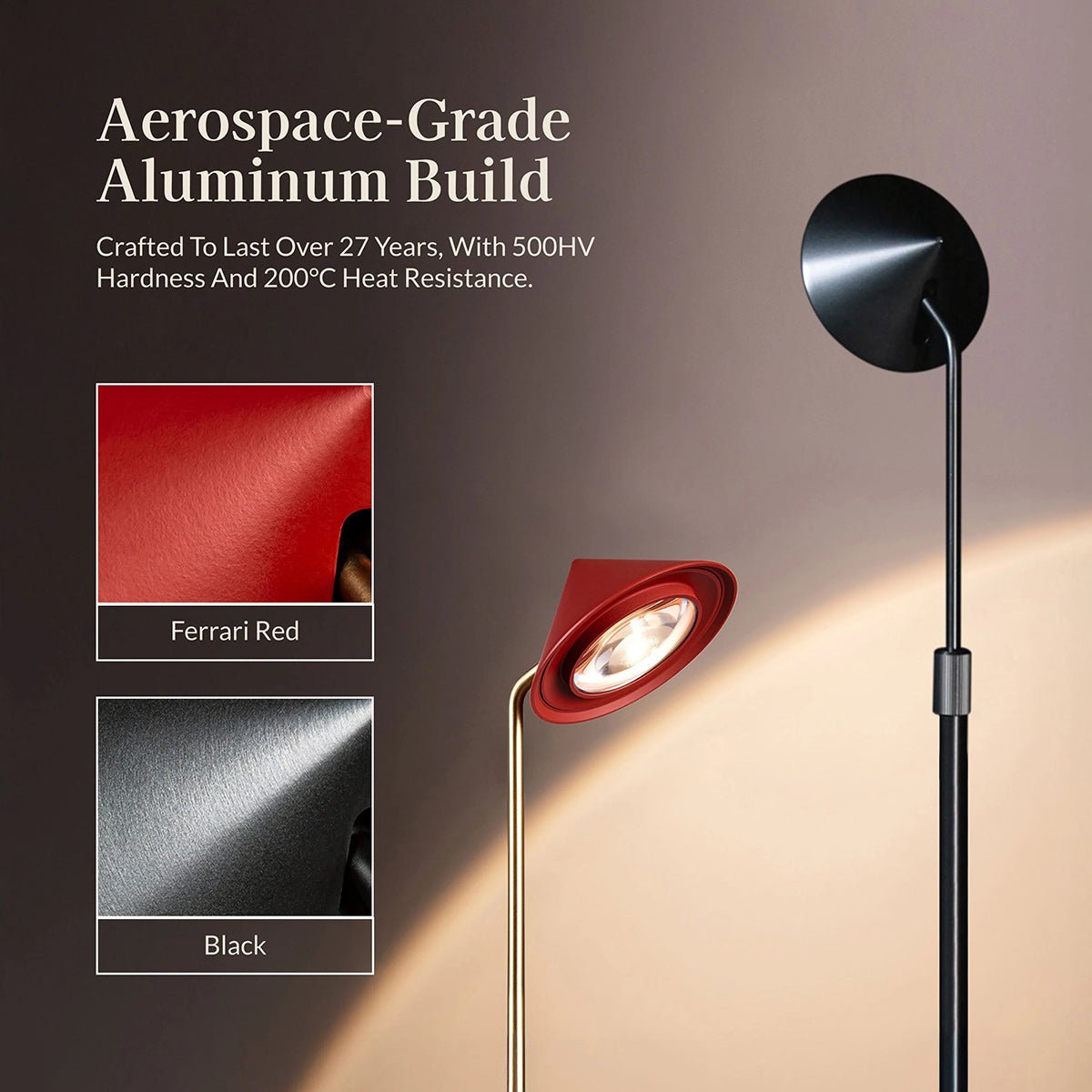 Ferrari Red Adjustable Little Red Riding Hood Floor Lamp – Dimmable LED Mood Light with Remote