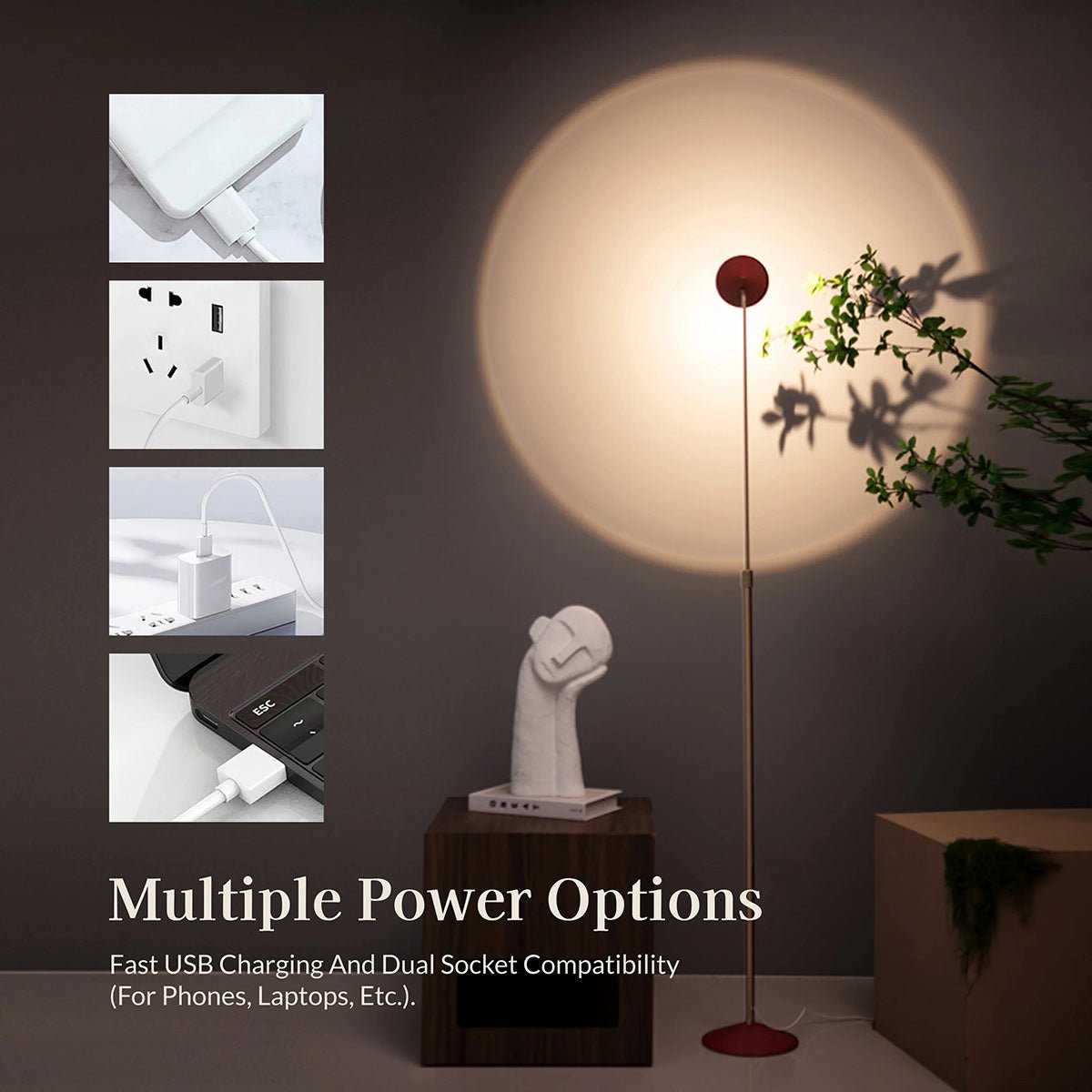 Ferrari Red Adjustable Little Red Riding Hood Floor Lamp – Dimmable LED Mood Light with Remote