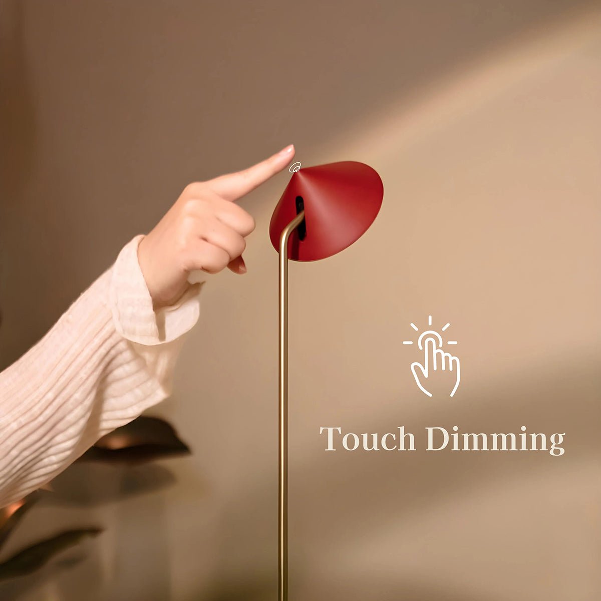 Ferrari Red Adjustable Little Red Riding Hood Floor Lamp – Dimmable LED Mood Light with Remote