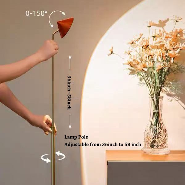 Ferrari Red Adjustable Little Red Riding Hood Floor Lamp – Dimmable LED Mood Light with Remote