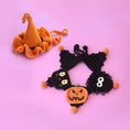 Load image into Gallery viewer, Halloween cat Costumes Halloween Witch Hat And Bib Scarf Set Pet Collar,Pumpkin Beret Hat
