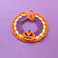 Load image into Gallery viewer, Halloween cat Costumes Halloween Witch Hat And Bib Scarf Set Pet Collar,Pumpkin Beret Hat
